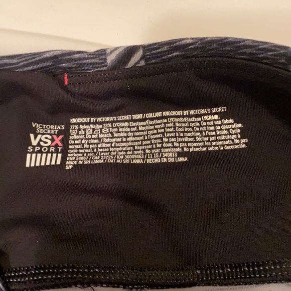 Victoria’s Secret VSX Black/gray with pink leggings - Picture 6 of 8